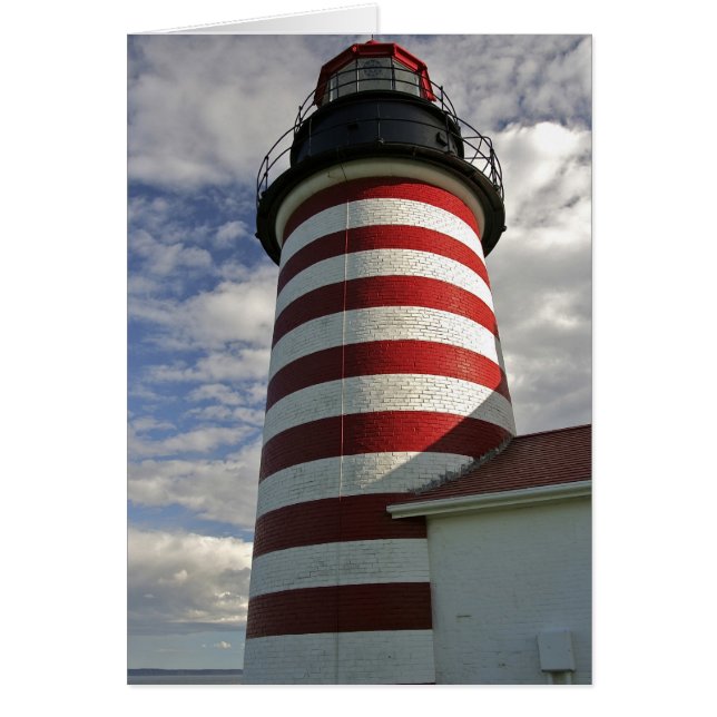 VS, Maine, Lubec. West Quoddy Head-lvuurtoren (Voorkant)