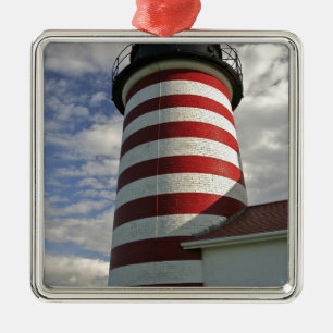 VS, Maine, Lubec. West Quoddy Head-lvuurtoren Metalen Ornament