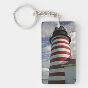 VS, Maine, Lubec. West Quoddy Head-lvuurtoren Sleutelhanger