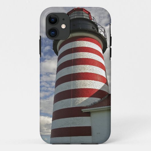 VS, Maine, Lubec. West Quoddy Head vuurtoren Case-Mate iPhone Case (Achterkant)