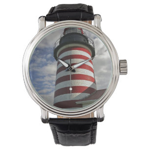 VS, Maine, Lubec. West Quoddy Head vuurtoren Horloge