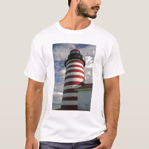 VS, Maine, Lubec. West Quoddy Head vuurtoren T-shirt