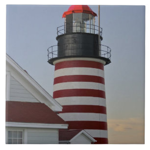 VS, Maine, Lubec. West Quoddy Head Vuurtoren, Tegeltje