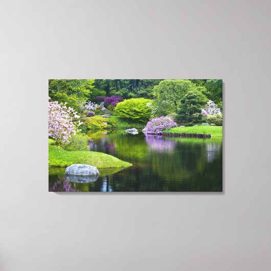 VS, Maine, Northeast Harbor. Uitzicht op Asticou Canvas Afdruk (Voorkant)