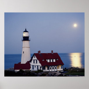 VS, Maine, Portland, Cape Elizabeth, Vuurtoren Poster