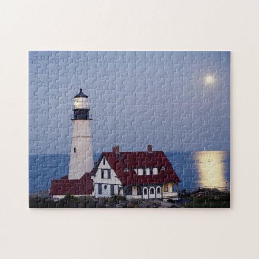 VS, Maine, Portland, Kaapse Elizabeth, vuurtoren Legpuzzel (Horizontaal)