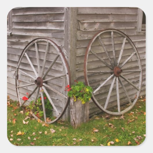 VS, Maine. Wagonwielen Vierkante Sticker (Voorkant)