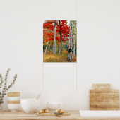 VS, Maine, Wyman Lake. Vogelbos Poster (Keuken)