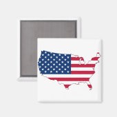 VS Map-map-usa-america-maps-Verenigde Staten Magneet (Voorkant / Achterkant)