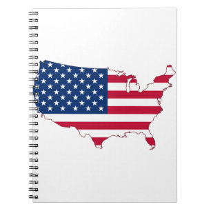 VS Map-map-usa-america-maps-Verenigde Staten Notitieboek