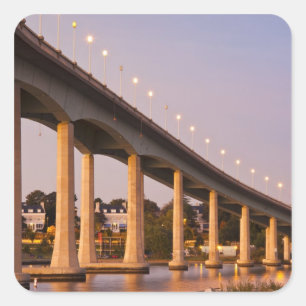 VS, Maryland, Annapolis. Severn River bidge, Vierkante Sticker