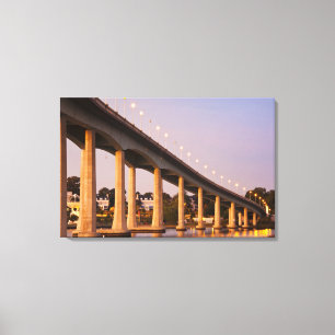 VS, Maryland, Annapolis. Severn Rivier brug, Canvas Afdruk