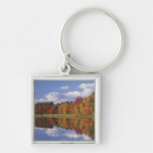 VS, Massachusetts, Acton. Weerkaatsing van herfst Sleutelhanger