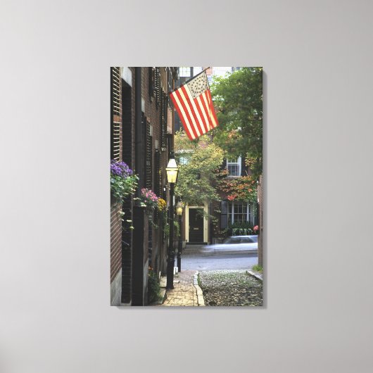 VS, Massachusetts, Boston, Beacon Hill. Canvas Afdruk (Voorkant)