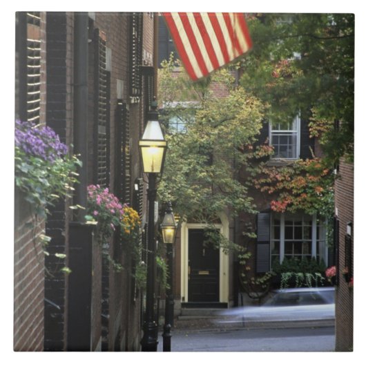 VS, Massachusetts, Boston, Beacon Hill. Tegeltje (Voorkant)