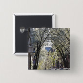 VS, Massachusetts, Boston, Beacon Hill. Vierkante Button 5,1 Cm (Voorkant /achterkant)