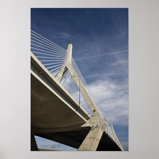 VS, Massachusetts, Boston. De Zakim Bridge. Poster (Voorkant)