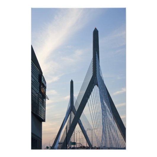 VS, Massachusetts, Boston. De Zakim-brug. 2 Foto Afdruk (Voorkant)