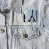 VS, Massachusetts, Boston. De Zakim-brug. 2 Vierkante Button 5,1 Cm (In situ)