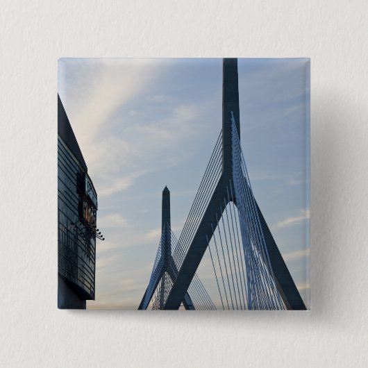 VS, Massachusetts, Boston. De Zakim-brug. 2 Vierkante Button 5,1 Cm (Voorkant)