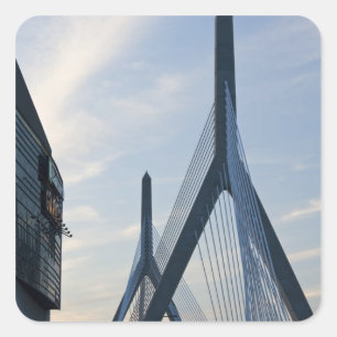 VS, Massachusetts, Boston. De Zakim-brug. 2 Vierkante Sticker