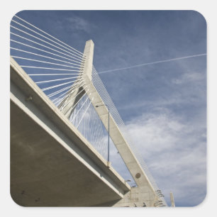 VS, Massachusetts, Boston. De Zakim-brug. Vierkante Sticker