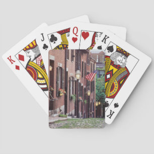 VS, Massachusetts, Boston, Huizen langs Acorn Pokerkaarten