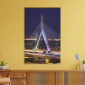 VS, Massachusetts, Boston. Leonard Zakim Canvas Afdruk (Insitu (Woonkamer))