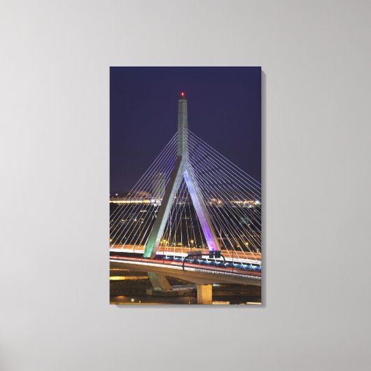 VS, Massachusetts, Boston. Leonard Zakim Canvas Afdruk (Voorkant)