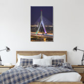 VS, Massachusetts, Boston. Leonard Zakim Canvas Afdruk (Insitu (Slaapkamer))