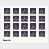 VS, Massachusetts, Boston. Leonard Zakim Vierkante Sticker (Vel)