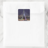 VS, Massachusetts, Boston. Leonard Zakim Vierkante Sticker (Tas)