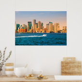 VS, Massachusetts. Boston Waterfront Panorama Poster (Keuken)