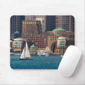VS, Massachusetts. Boston Waterfront Silhouet 2 Muismat (Met muis)