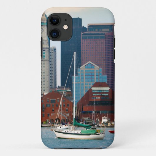 VS, Massachusetts. Boston Waterfront Silhouet Case-Mate iPhone Case (Achterkant)