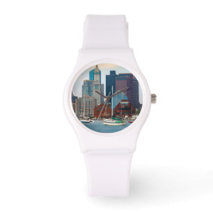 VS, Massachusetts. Boston Waterfront Silhouet Horloge
