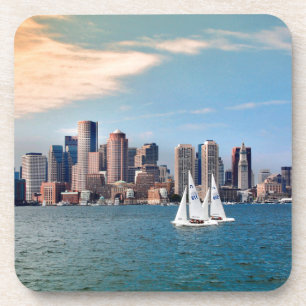 VS, Massachusetts. Boston Waterfront Silhouette 3 Onderzetter