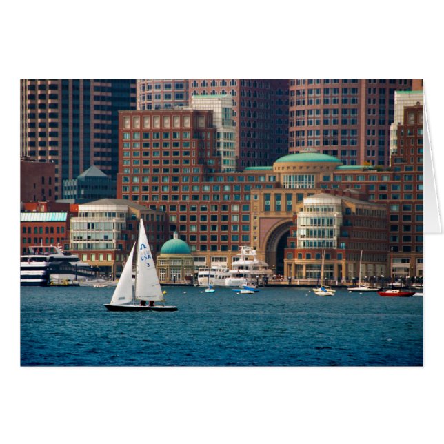 VS, Massachusetts. Boston Waterfront Skyline 2 (Voorkant Horizontaal)