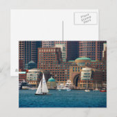 VS, Massachusetts. Boston Waterfront Skyline 2 Briefkaart (Voorkant / Achterkant)