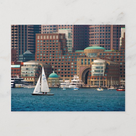 VS, Massachusetts. Boston Waterfront Skyline 2 Briefkaart (Voorkant)