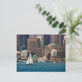 VS, Massachusetts. Boston Waterfront Skyline 2 Briefkaart (Staand voorkant)
