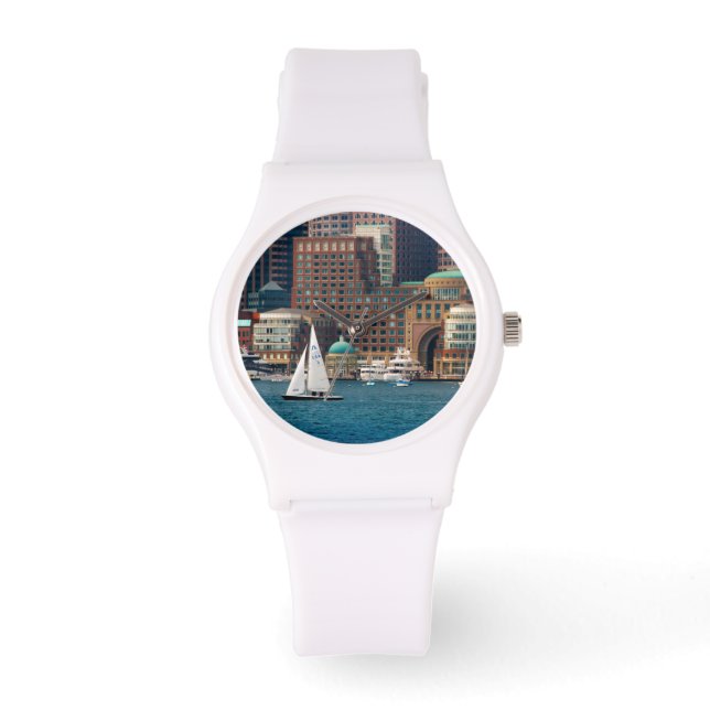 VS, Massachusetts. Boston Waterfront Skyline 2 Horloge (Voorkant)