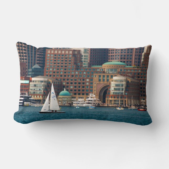 VS, Massachusetts. Boston Waterfront Skyline 2 Kussen (Voorkant)
