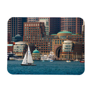 VS, Massachusetts. Boston Waterfront Skyline 2 Magneet