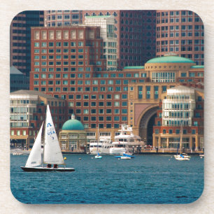 VS, Massachusetts. Boston Waterfront Skyline 2 Onderzetter
