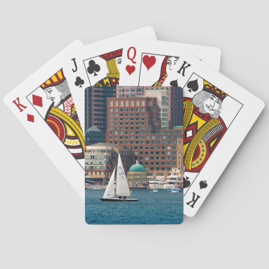 VS, Massachusetts. Boston Waterfront Skyline 2 Pokerkaarten (Achterkant)
