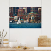 VS, Massachusetts. Boston Waterfront Skyline 2 Poster (Keuken)