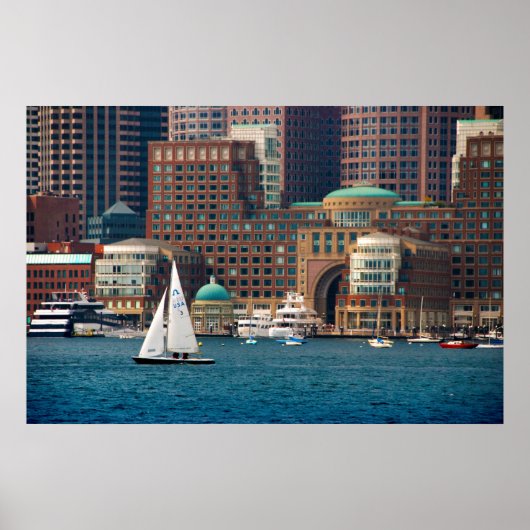 VS, Massachusetts. Boston Waterfront Skyline 2 Poster (Voorkant)