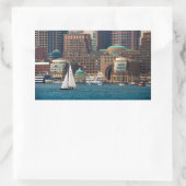 VS, Massachusetts. Boston Waterfront Skyline 2 Rechthoekige Sticker (Tas)