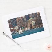 VS, Massachusetts. Boston Waterfront Skyline 2 Rechthoekige Sticker (Envelop)